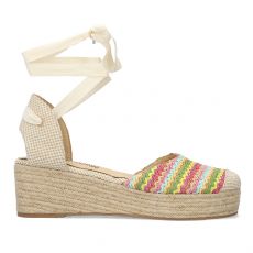 Espadrilky na jutovom kline. Viacfarebné.